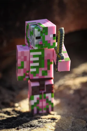 Miniatura 2 de Minecraft Paquete de figuras de cerdito zombi