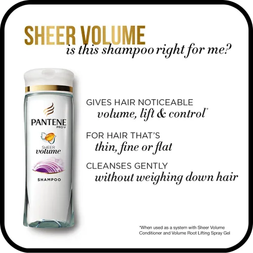 Miniatura 3 de Pantene Champú Sheer Volume 12.6 Fl Oz