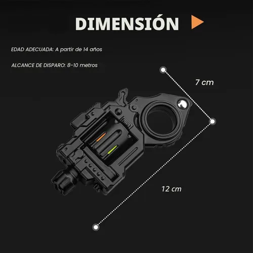 Miniatura 4 de Juguetes de Metal para Girar para Adultos Pistola: Fidget Spinner Juguetes de Girar Geniales para Hombres Anillo de Spinner para Alivio del Estrés