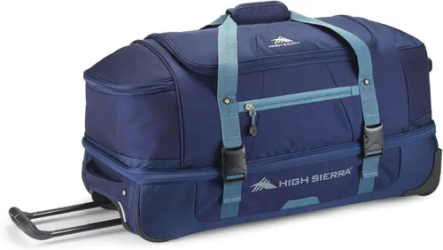High Sierra Fairlead - Bolsa de viaje portátil de poliéster de 34 pulgadas con ruedas y mango telescópico empotrado, color grisazul, Azul marino