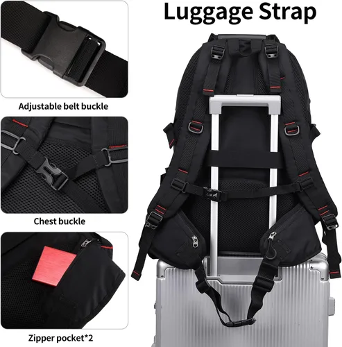 Miniatura 4 de Mochila de senderismo NerIion de 40L, mochila de viaje para hombres y mujeres, mochila impermeable para camping al aire libre, mochila ligera de día