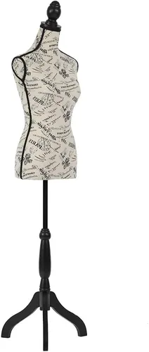 Maniquí de torso, maniquí en forma de vestido con altura ajustable, maniquí femenino para exhibición de vestido, cuerpo de torso con soporte de cm