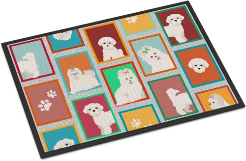 Miniatura 141 de Caroline's Treasures MLM1149MAT - Felpudo rojo Border Collie de 18 x 27 pulgadas, para interiores y exteriores, para entrada, antideslizante, Border