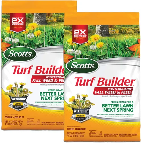Miniatura 14 de Scotts Turf Builder WinterGuard Fall Weed & Feed3, Herbicida Plus Fertilizante de Otoño, 4,000 pies cuadrados, 11.43 libras. Weed Killer Plus