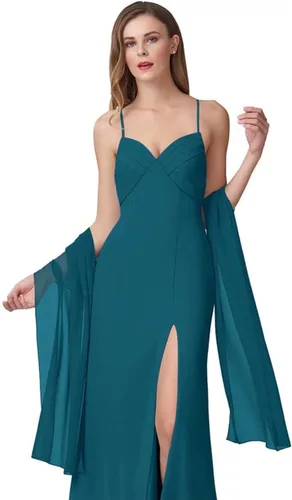 Miniatura 10 de Chales de gasa para mujer, bufandas para dama de honor, boda, noche, graduación, fiesta, ocasiones especiales, vestidos de 90 x 20 pulgadas