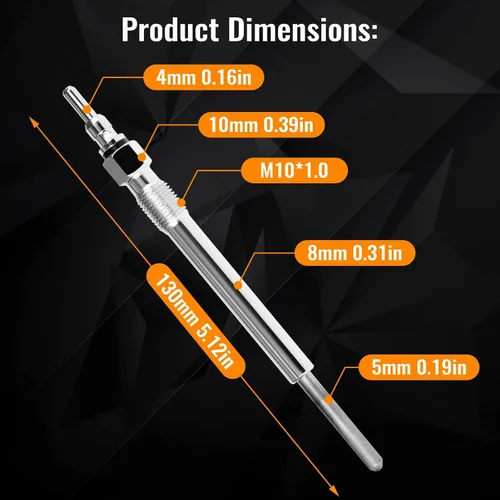 Miniatura 5 de Ensun 8 bujías de incandescencia diésel, bobinas duales, arranque rápido, compatible con Excursion F250 F350 Super Duty 7.3L Powerstroke reemplazo