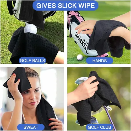 Miniatura 6 de Hafhue Swing Swear Look - Toalla de golf, para abuelo, papá, amante del golf, toallas de golf bordadas con clip, regalos de cumpleaños de Navidad