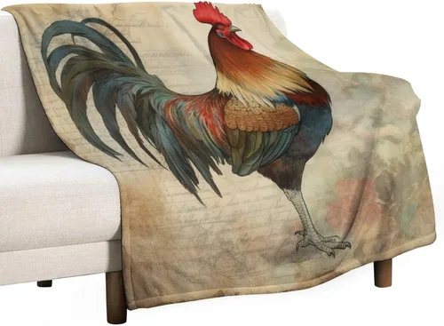 Miniatura 13 de Manta de gallos orgánica de forro polar de pollo de 30 x 40 pulgadas, manta de franela para sofá, cama para adultos, niños, adolescentes, regalo
