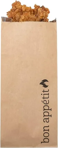 Miniatura 9 de Restaurantware Bag Tek - Bolsas de papel de aluminio de 6.5 x 4.1 pulgadas, 100 envoltorios para perros calientes de medio galón, papel de estraza