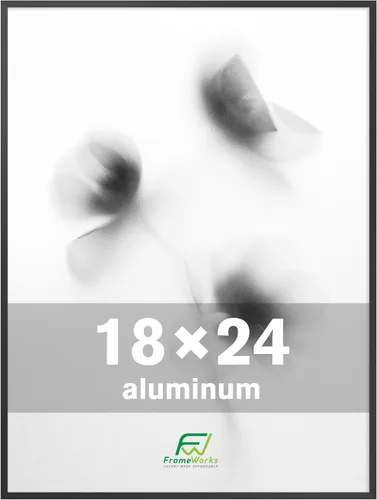 Miniatura 53 de FrameWorks Marcos para póster de aluminio cepillado de 12 x 18 pulgadas, diseño moderno de metal cepillado con plexiglás inastillable, perfecto