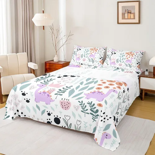 Miniatura 20 de Erosebridal Juego de sábanas de animales de la selva para niñas y niños, juego de sábanas de safari salvaje con diseño de elefante, oso, tigre
