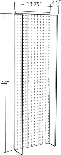 Miniatura 2 de Azar 700350-GRE Pegboard Powerwing Display 13.75 pulgadas de ancho por 44 pulgadas de alto, color verde translúcido