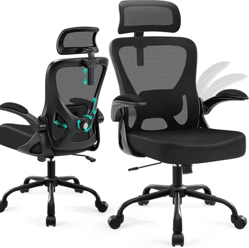 Miniatura 12 de AreShark Silla de oficina – Silla de escritorio ergonómica de malla transpirable con reposacabezas 2D y soporte lumbar ajustable – Silla ejecutiva