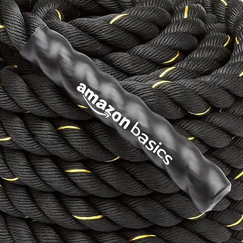 Miniatura 3 de Amazon Basics - Cuerda de batalla para entrenamiento en el gimnasio en casa, equipo de entrenamiento de ejercicio
