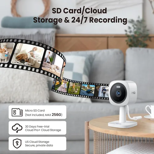 Miniatura 9 de Hugolog Cámaras de seguridad 3K 5MP para interiores y exteriores para seguridad del hogar, cámara para el hogar con visión nocturna a