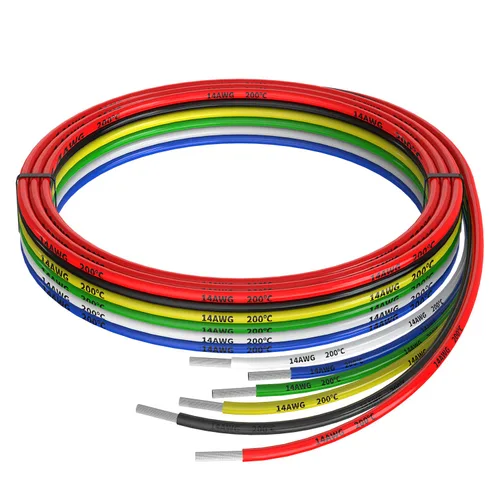 Miniatura 17 de Cable eléctrico Haerkn calibre 10 AWG, cable de silicona calibre 10 de 20 pies [10 pies negro y 10 pies rojo], cables de conexión, suave y flexible