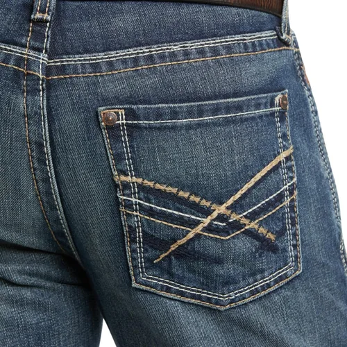 Miniatura 5 de ARIAT Jeans rectos para hombre M5 Straight Stretch Remming apilable pierna recta
