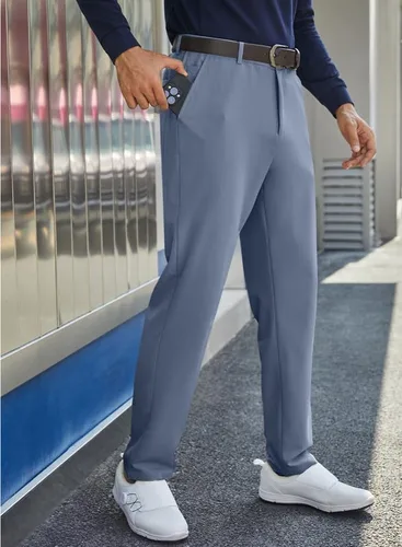 Miniatura 7 de JMIERR Pantalones de golf para hombre, elásticos, ajustados, para correr, viajes, trabajo, pantalones de vestir chinos para hombre