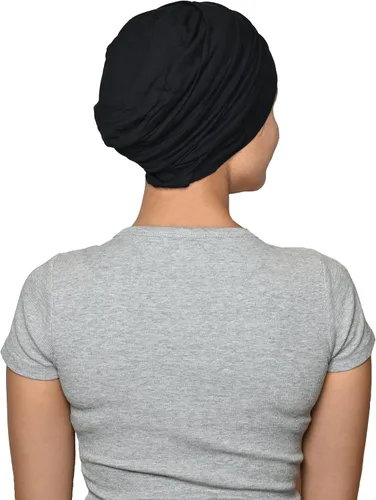 Miniatura 4 de SAKUCHI Gorro de bambú suave y sedoso de quimioterapia para mujer, para pérdida de cabello, turbante para quimioterapia
