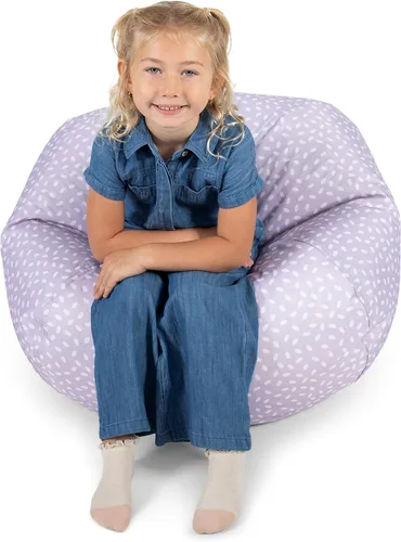 Miniatura 28 de Big Joe Silla Puf Clásica para Dormitorio de Niños y Rincón de Lectura, Azul Marino Fácil de Limpiar, Mezcla Duradera de Nylon y Poliéster, 2 Pies