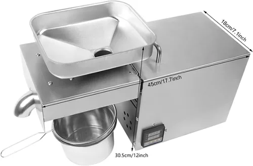 Miniatura 2 de Máquina de prensa de aceite, 610 W, prensa en frío y caliente, extractor automático de aceite eléctrico para el hogar, máquina de prensa de aceite