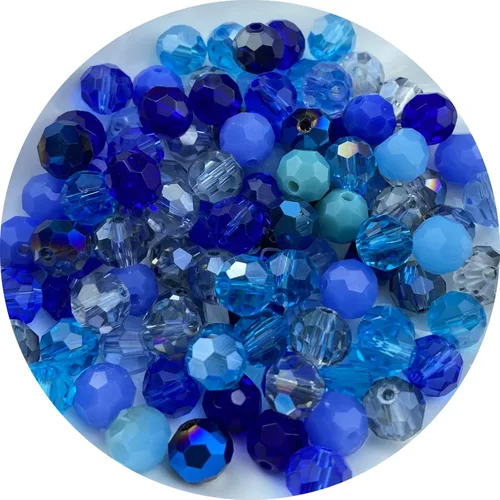Miniatura 16 de 200 cuentas redondas de cristal de vidrio de 6mm, cuentas espaciadoras facetadas redondas para hacer joyas, pulseras, aretes, collares, campanillas