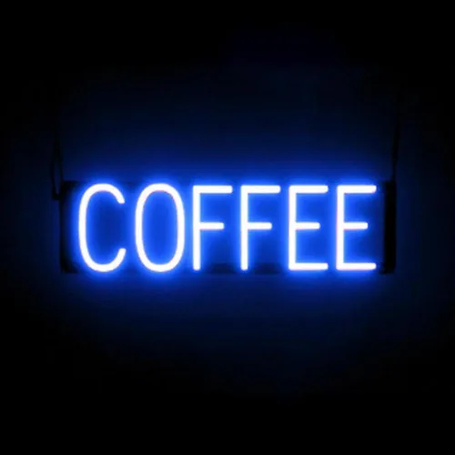 Miniatura 33 de SpellBrite Letrero de té Aspecto de letrero de té neón, luz LED azul, 13.1 x 6.3 pulgadas