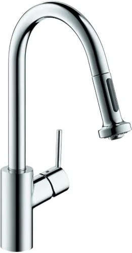 Miniatura 10 de hansgrohe Talis 14877251 - Grifo de cocina de arco alto dorado S² con rociador extraíble, grifo para fregadero de cocina, cabezal rociador