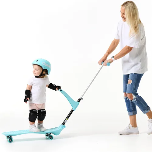 Miniatura 9 de Monopatín para niños de Ookkie, ayuda a desarrollar el equilibrio y la confianza en sí mismos, monopatín 4 en 1, fácil de montar, idea de regalo Azul