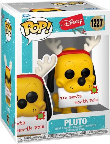 Miniatura 2 de POP Disney Holiday: Figura de vinilo de Pluto Funko de reno (paquete con funda protectora compatible), multicolor, 3.75 pulgadas