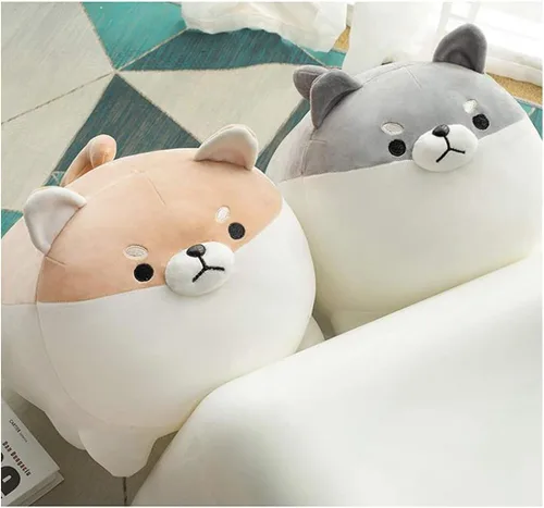 Miniatura 4 de Almohada grande de peluche con forma de perrito, Shiba Inu, Corgi, juguete para niño, niña Marrón