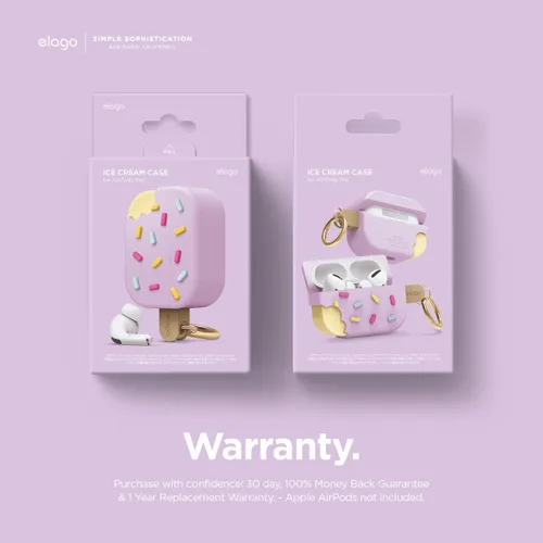 Miniatura 9 de elago - Funda con llavero para audífonos AirPods Pro de Apple en forma de helado. Azul (Arándano)