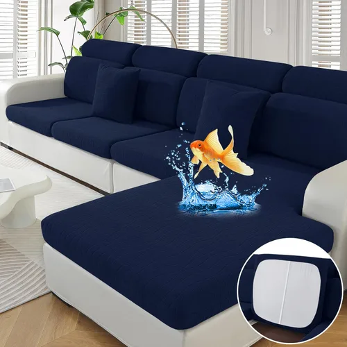 Miniatura 30 de MAXIJIN Fundas impermeables para cojín de sofá Fundas elásticas para asiento de sofá Fundas lavables, Fundas seccionales para cojines de exterior