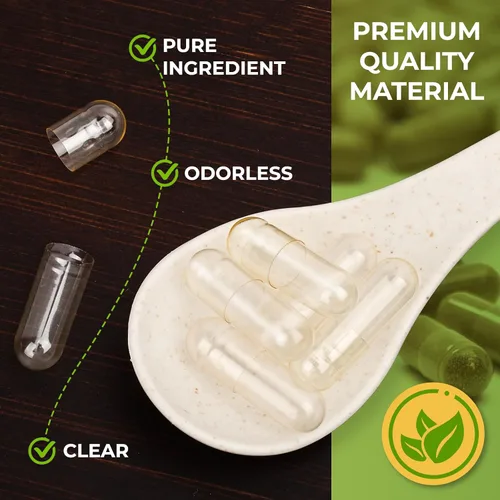 Miniatura 3 de Cápsulas veganas de tamaño vacío 00 separadas 1000 cápsulas vegetales transparentes 00 píldoras vegetales para relleno de suplementos de bricolaje
