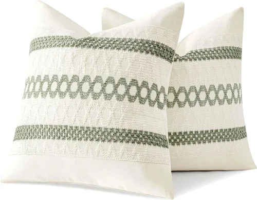 Miniatura 8 de MIULEE Fundas de almohada lumbares decorativas bohemias, cojín de algodón retro, tejido rustico de macramé para el hogar para cama, sofá, silla