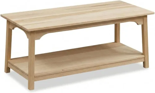 Miniatura 8 de Peaceful Classics Mesa auxiliar amish de madera rústica, muebles amish, estantes de 2 niveles, mesas de centro de granja hechas de madera real