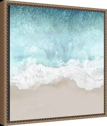 Miniatura 2 de Amanti Art Lienzo enmarcado para pared, 16 x 16 pulgadas, olas del océano II, por Maggie Olsen, lienzo enmarcado para pared, obras de arte de playa