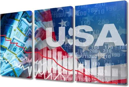 Miniatura 10 de Arte de pared de Crisis in USA para sala de estar, bandera de Estados Unidos, decoración del hogar, gráficos de otoño en Estados Unidos de América