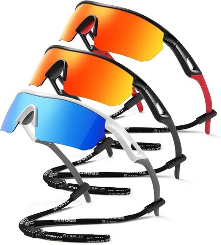 Miniatura 10 de Kids Sunglasses Youth Baseball Sunglasses for Boys Girls 3-12 Polarized Softball Sports Goggles UV Protection