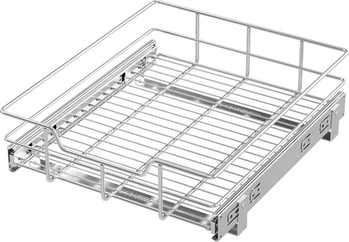Organizador de gabinete extraíble de 14" de ancho x 22" de profundidad, cajones deslizantes para organizadores de cocina y almacenamiento, cajones 1