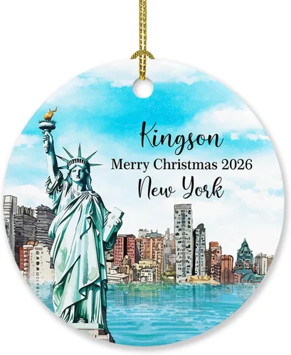 Miniatura 12 de Adorno de Navidad personalizado de playa de Hawái 2026, adorno de Navidad de paisaje urbano de Hawaii, adornos de Hawái, regalos para amigos, mamá