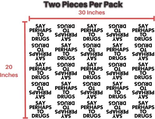 Miniatura 2 de Say Quhaps To Drugs - Juego de papel de regalo divertido Dos papeles de regalo plegados de 20 x 30 pulgadas Diseño único, divertido y original