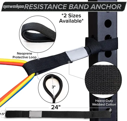 Miniatura 3 de Anclaje de puerta para bandas de resistencia, sistema acolchado resistente, compatible con bandas de bucle y tubos, terapia física de gimnasio