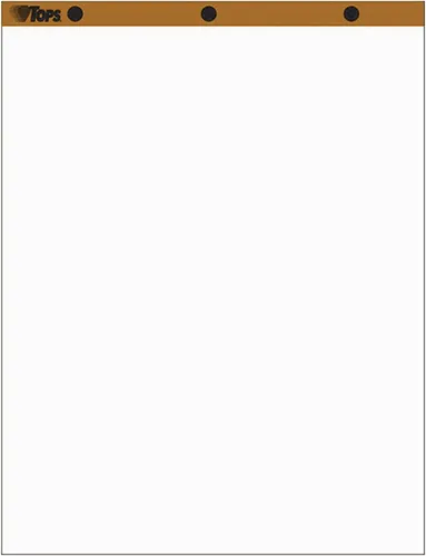Miniatura 5 de Bloc de papel para rotafolio, 3 orificios, 27 x 34 pulgadas, color blanco, 50 hojas por bloc, de TOPS, 1-Inch Grid
