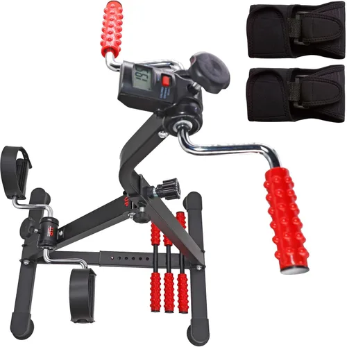 Miniatura 4 de Bicicleta Ejercitadora de Pedales para Manos, Brazos, Piernas y Rodillas, Pedaleador de Equipo de Fitness Ajustable para Personas Mayores, Ancianos