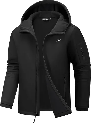 Miniatura 10 de WULFUL Chaqueta ligera Softshell para hombre, con forro polar, rompevientos, impermeable, suave, para senderismo al aire libre
