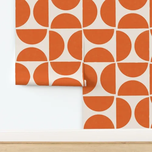 Miniatura 4 de Despegar y pegar papel tapiz Muestras - Mod Shapes Retro Geométrico Gran Escala Bold MCM Minimalismo Papel pintado personalizado extraíble por