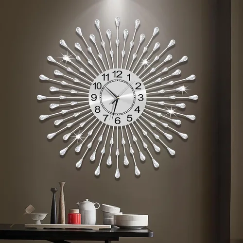 Miniatura 17 de Reloj de Pared Grande Sin Tictac Silencioso Relojes Grandes Modernos Relojes de Pared Decorativos para Sala de Estar Comedor Decoración de Negro