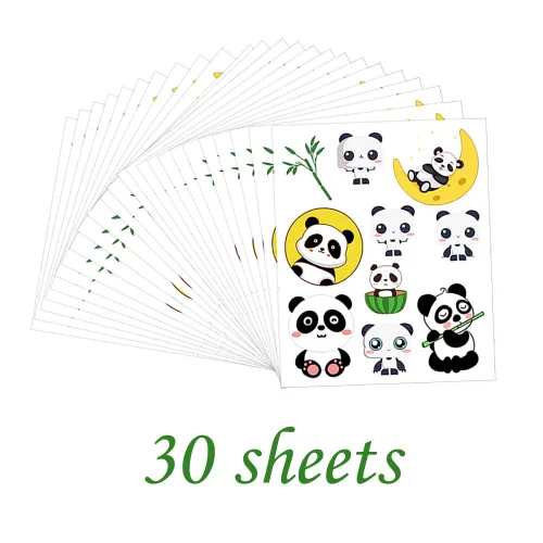 Miniatura 5 de 270 tatuajes temáticos de panda, calcomanías temporales adecuadas para fiesta de cumpleaños temática de panda, revelación de género, baby shower