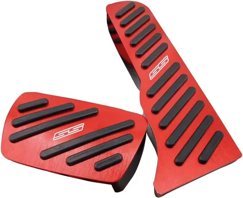 Juego de 2 almohadillas antideslizantes de aleación de aluminio para pedal de freno y acelerador, accesorios de decoración interior para Chevrolet